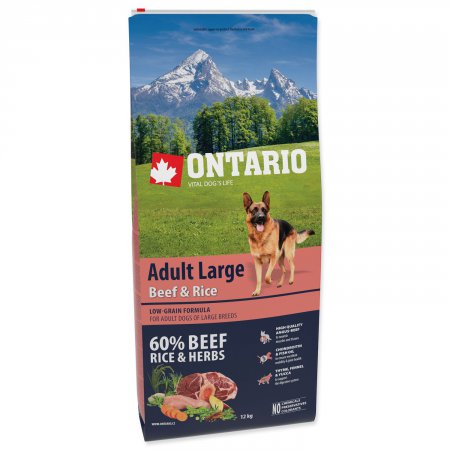 Ontario Adult Large Beef & Rice 12kg