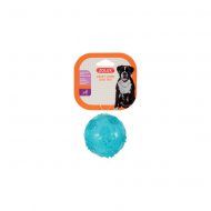 Gumový pískající míček pro psy modrý 7,5cm