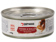 Ontario konzerva Chicken Pieces+Scallop 95g