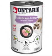 ONTARIO konzerva Chicken, Turkey, Salmon Oil 400g