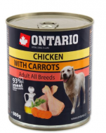 ONTARIO konzerva Chicken, Carrots, Salmon Oil 800g